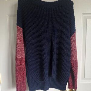 sz Lg Time & True Colorblock Sweater
